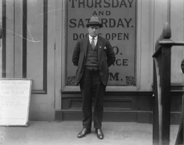 Framed Print : Dan Sullivan. Manager of the Ring. 1924