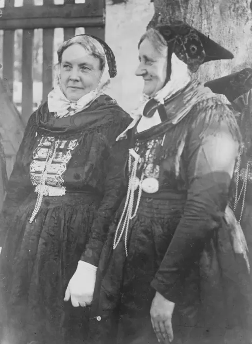 Framed Print : Danish women wearing old style Danish dresses. 1932 Framed Print : Danish women wearing old style Danish dresses. 1932