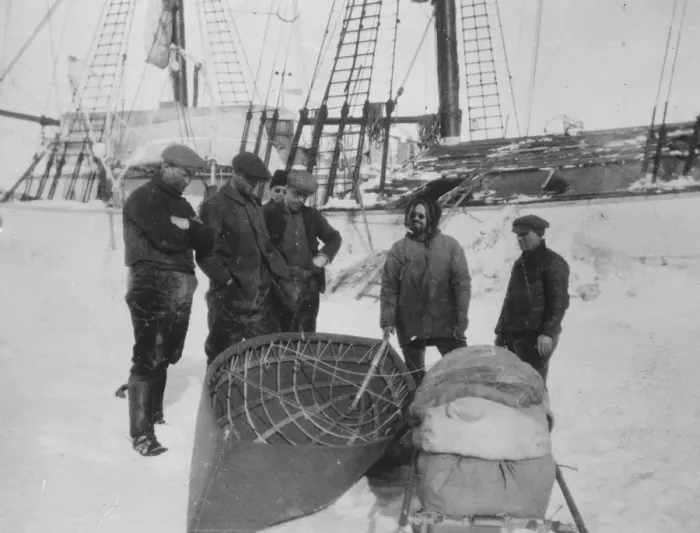 Framed Print : Daring attempt to drift across polar sea. Helplessly locked in ice for twenty four months Framed Print : Daring attempt to drift across polar sea. Helplessly locked in ice for twenty four months