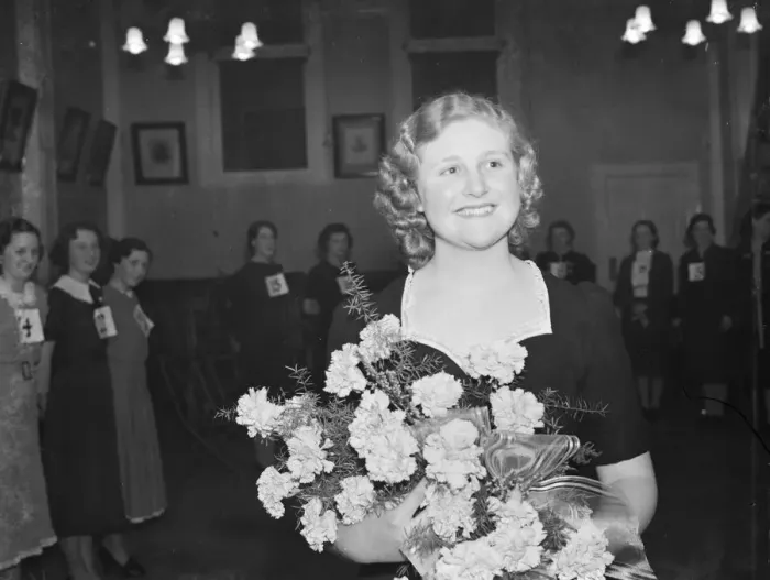 Framed Print : The Dartford Carnival Queen, Miss Joan Tompkins. 1 May 1939 Framed Print : The Dartford Carnival Queen, Miss Joan Tompkins. 1 May 1939