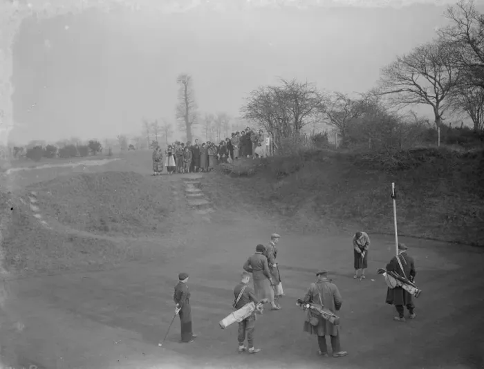 Framed Print : The Dartford Golf Club ladies four competition. Putting on the green Framed Print : The Dartford Golf Club ladies four competition. Putting on the green