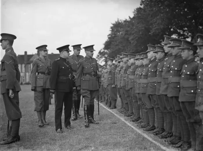 Framed Print : Dartford Grammar School OTG inspection. 9 July 1938 Framed Print : Dartford Grammar School OTG inspection. 9 July 1938