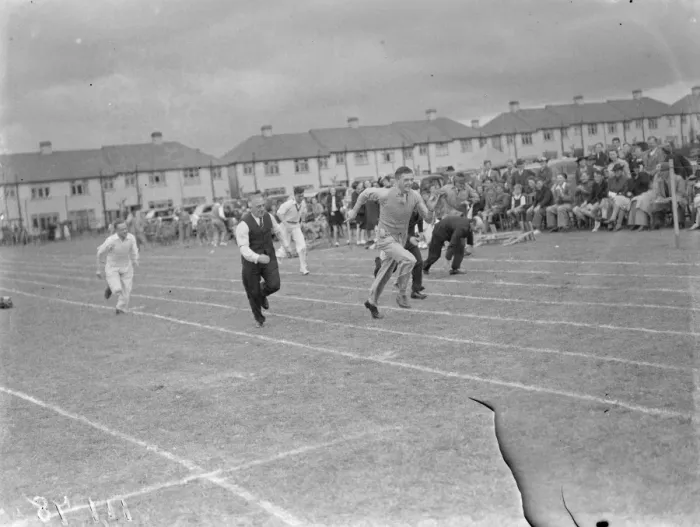 Framed Print : Dartford technical college sports. The parents race. 1939 Framed Print : Dartford technical college sports. The parents race. 1939
