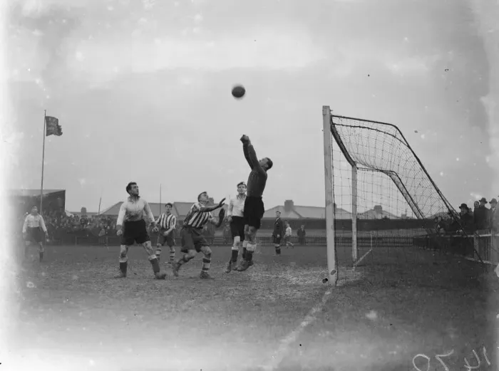 Framed Print : Dartford versus Bromley. Wingfield saves. 1935 Framed Print : Dartford versus Bromley. Wingfield saves. 1935