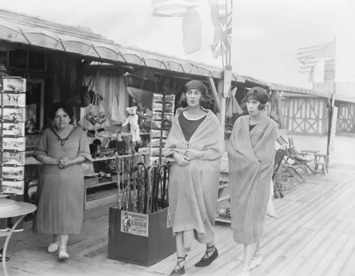 Framed Print : The Deauville Season. Miss Paula Gellibrand, one of the most beautiful women in