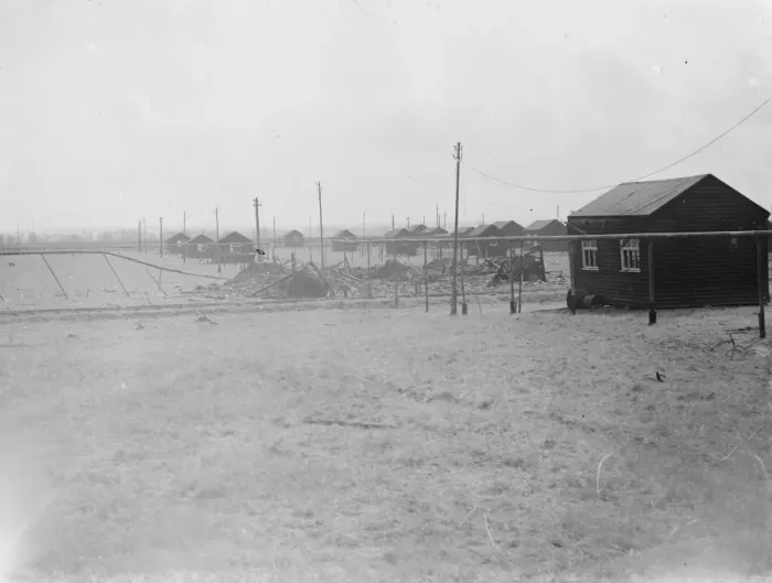 Framed Print : Debris following a factory explosion in Faversham, Kent. 1939 Framed Print : Debris following a factory explosion in Faversham, Kent. 1939