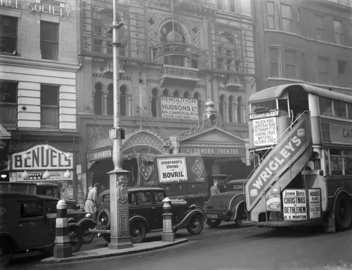 Framed Print : The demolition of Alhambra Theatre in the West End of London. 1936 Framed Print : The demolition of Alhambra Theatre in the West End of London. 1936