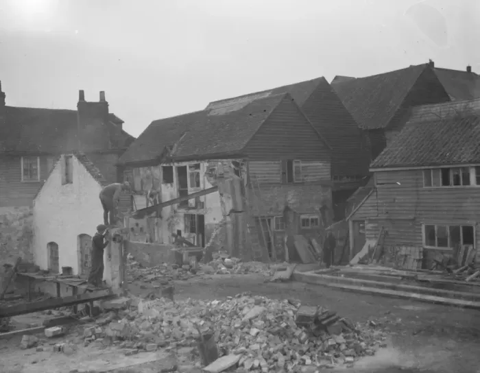 Framed Print : Demolition of the Shoreham Paper Mill. 10 February 1936 Framed Print : Demolition of the Shoreham Paper Mill. 10 February 1936