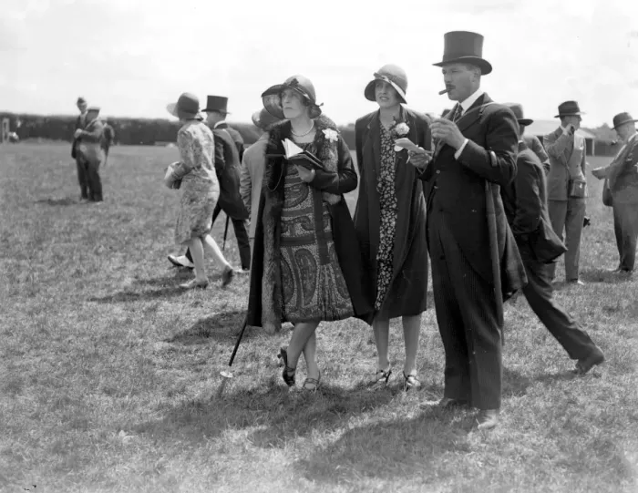 Framed Print : Derby Day at Epson. Lady Hillingdon, Mrs and Captain Euan Wallace. 1928 Framed Print : Derby Day at Epson. Lady Hillingdon, Mrs and Captain Euan Wallace. 1928