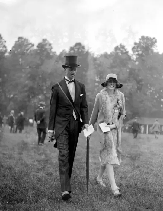 Framed Print : Derby Day at Epson. Lord Blandford and Mrs Euan Wallace. 1927 Framed Print : Derby Day at Epson. Lord Blandford and Mrs Euan Wallace. 1927