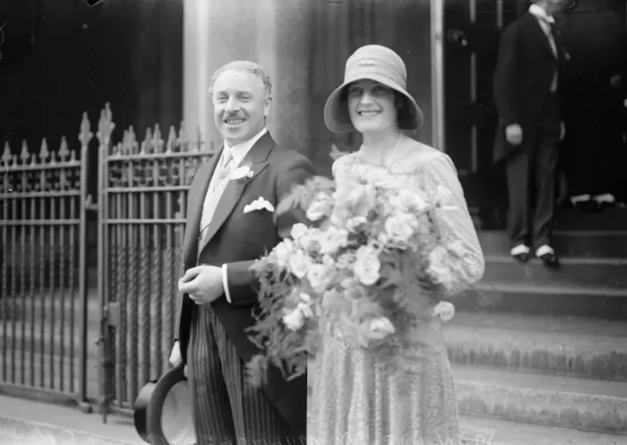 Framed Print : Distinguished airmans wedding. The marriage between Squadron Leader Denis O Mulholland
