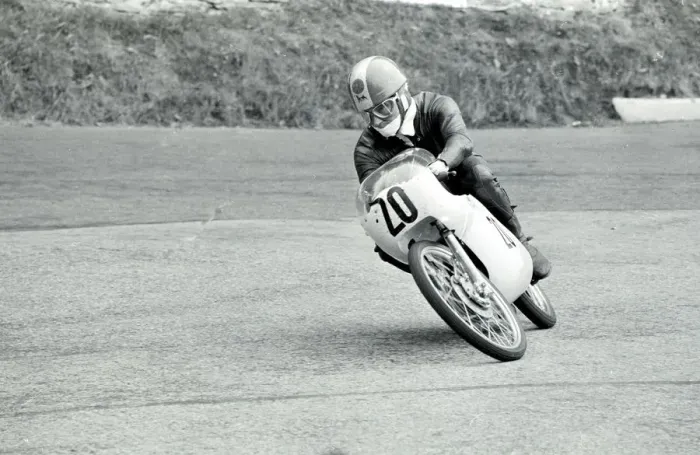 Framed Print : Douglas, Isle Of Man: Irelands Ralph Bryans, on a Honda, comes out of Governor s Framed Print : Douglas, Isle Of Man: Irelands Ralph Bryans, on a Honda, comes out of Governor s