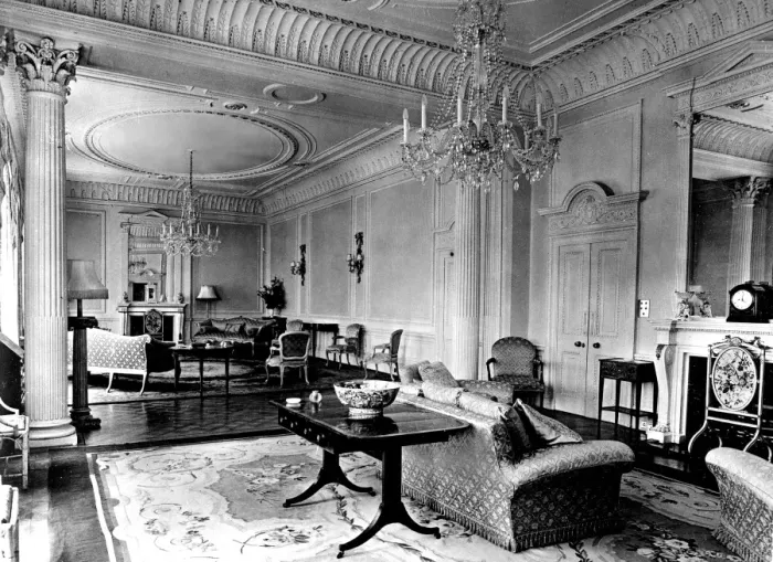 Framed Print : The drawing room at Clarence House. 27th October 1949 Framed Print : The drawing room at Clarence House. 27th October 1949