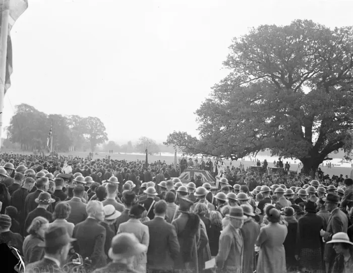 Framed Print : The Drumhead Service and National Service demonstration at Danson Park in Bexleyheath Framed Print : The Drumhead Service and National Service demonstration at Danson Park in Bexleyheath