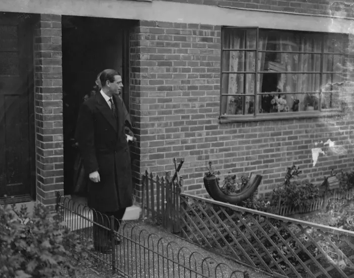 Framed Print : Duke of Kent opens new housing estate. The Duke of Kent opened the Hampstead Council s Framed Print : Duke of Kent opens new housing estate. The Duke of Kent opened the Hampstead Council s
