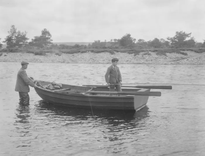 Framed Print : Duke of Richmond Salmon Fishing in Scotland Master Sandy Gordon Lennox, elder