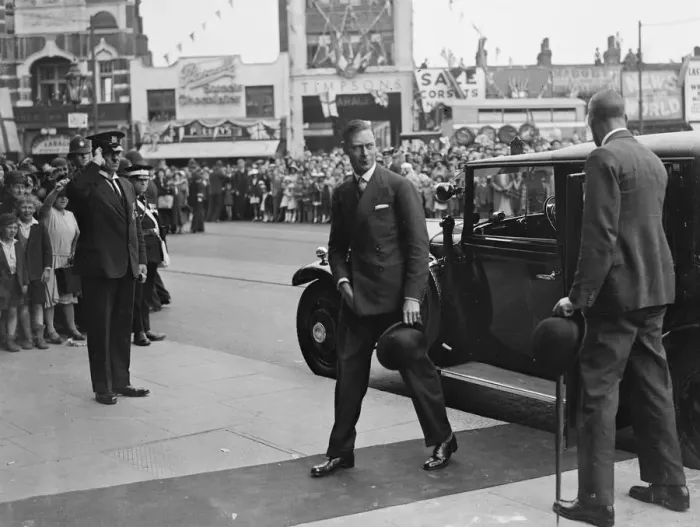 Framed Print : The Duke of York arriving at Lewisham Town Hall. 22 June 1932 Framed Print : The Duke of York arriving at Lewisham Town Hall. 22 June 1932