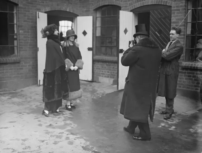 Framed Print : Duke of York visits a bacon factory at Kidlington. The Duke of Marlborough photographs Framed Print : Duke of York visits a bacon factory at Kidlington. The Duke of Marlborough photographs
