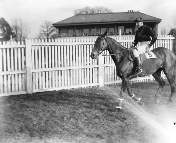 Framed Print : E B Rees, jockey on Square Dance 1923