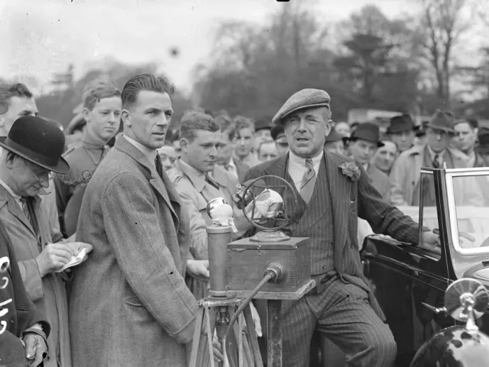 Framed Print : Earl Howe opens new Crystal Palace road racing track. Earl Howe, the president of Framed Print : Earl Howe opens new Crystal Palace road racing track. Earl Howe, the president of