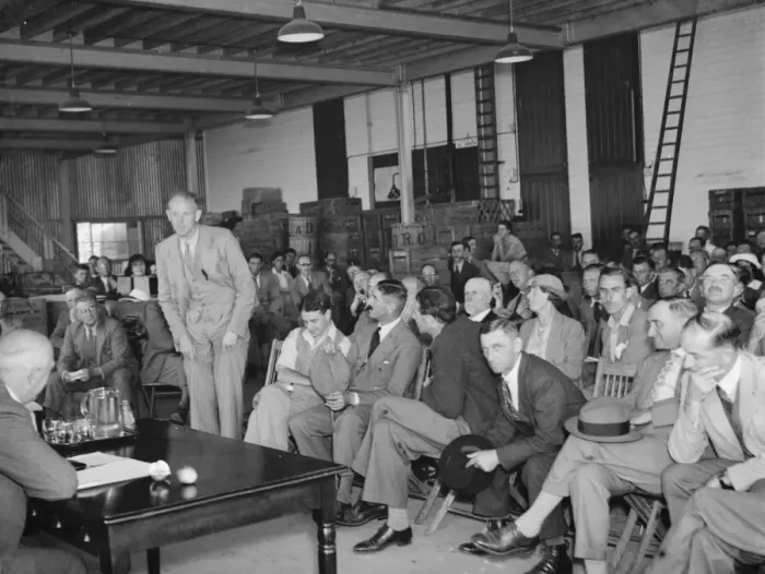 Framed Print : East Malling Research Station open day. Questions from the floor. 1937