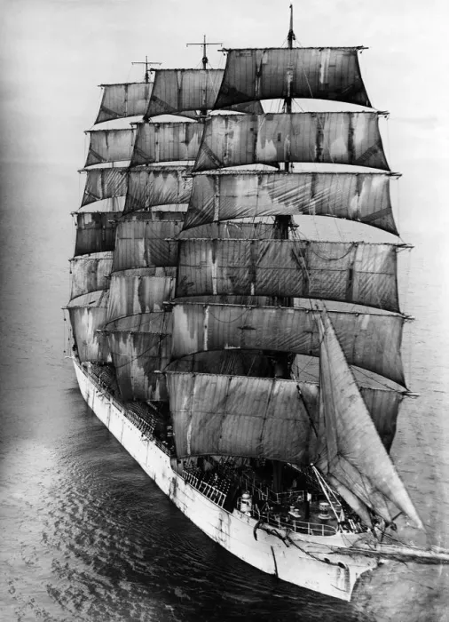 Framed Print : Eastbourne, Sussex : The three mastered sailing vessel Viking becalmed off Beachy Framed Print : Eastbourne, Sussex : The three mastered sailing vessel Viking becalmed off Beachy