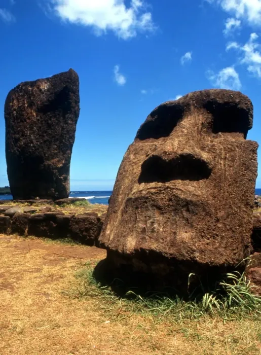 Framed Print : Easter Island - Statue groups on the island - their date and purpose is unknown Framed Print : Easter Island - Statue groups on the island - their date and purpose is unknown