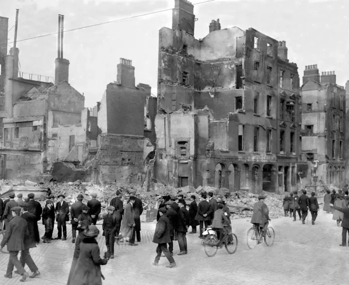Framed Print : Easter Rising (originally captioned The Dublin rebellion) The ruins of Sackville Framed Print : Easter Rising (originally captioned The Dublin rebellion) The ruins of Sackville