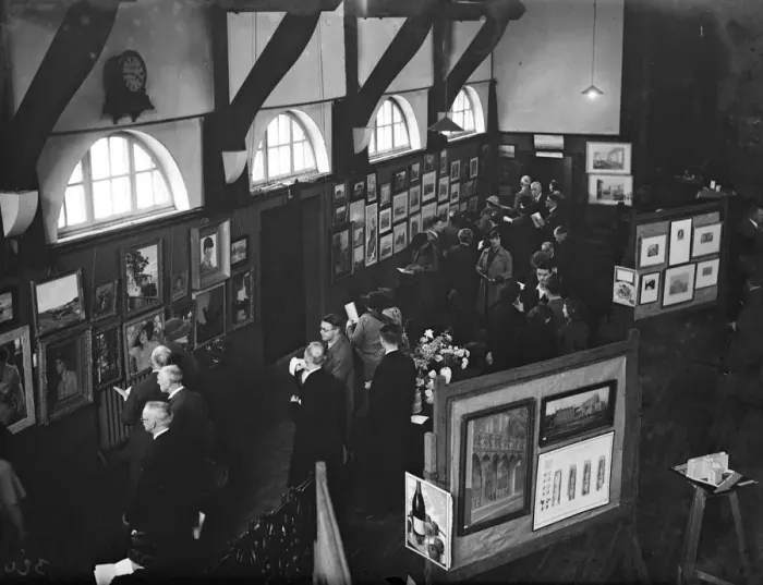 Framed Print : Eltham arts and crafts exhibition in Kent. 1936 Framed Print : Eltham arts and crafts exhibition in Kent. 1936