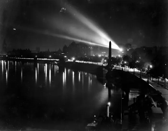 Framed Print : Embankment at night. 1914 - 1918 Framed Print : Embankment at night. 1914 - 1918