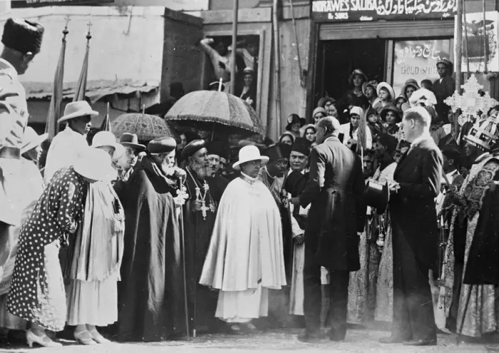 Framed Print : Emperor of Abyssinia and his family exiled in jerusalem. The Emperor of Abyssinia