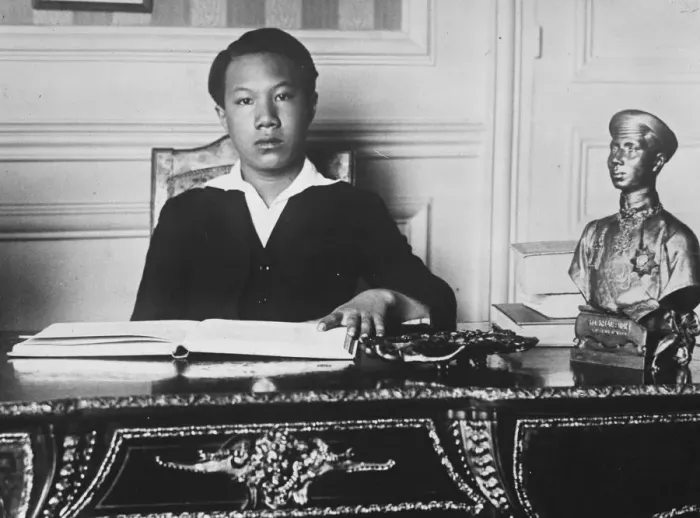 Framed Print : Emperor Bao Dai of Annam begins his studies in Paris. The youngest Emperor in Framed Print : Emperor Bao Dai of Annam begins his studies in Paris. The youngest Emperor in