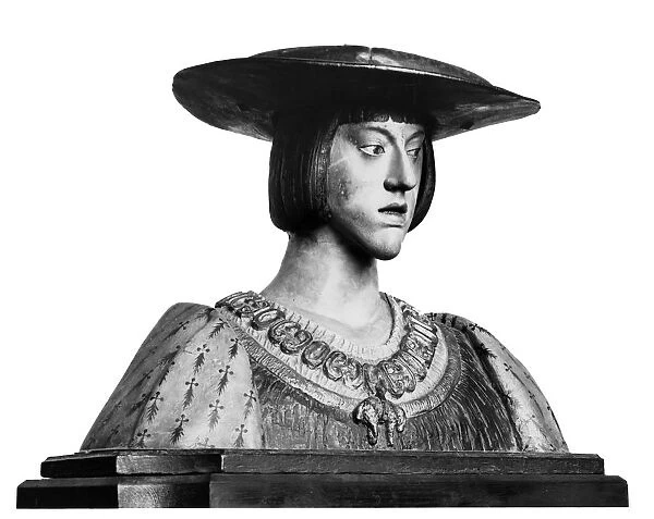 The Emperor Charles V, 1519 - 1558, a bust by Conrad Meit
