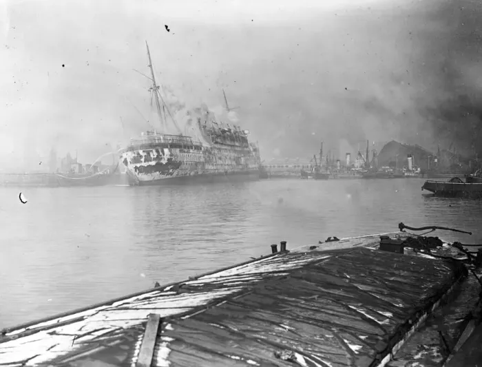 Framed Print : The Empire Waveney, fomerly the German Strength Through Joy luxury liner Milwaukee Framed Print : The Empire Waveney, fomerly the German Strength Through Joy luxury liner Milwaukee