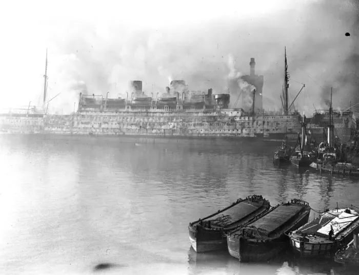 Framed Print : The Empire Waveney, fomerly the German Strength Through Joy luxury liner Milwaukee Framed Print : The Empire Waveney, fomerly the German Strength Through Joy luxury liner Milwaukee