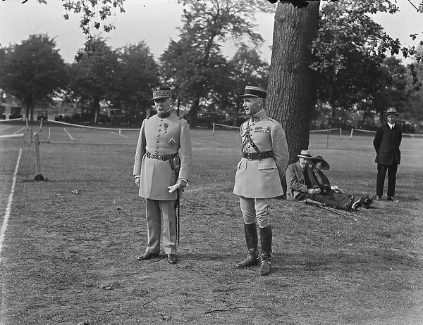 England defeat France in international polo match at Ranelagh. Marshal Petain
