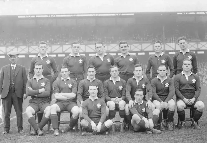 Framed Print : England defeat Wales at Twickenham The Welsh team 17 February 1925 Framed Print : England defeat Wales at Twickenham The Welsh team 17 February 1925