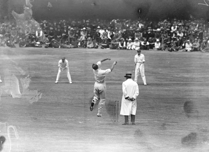 Framed Print : England versus Australia at Leeds. Gregory ( Australia ) about to deliver the ball Framed Print : England versus Australia at Leeds. Gregory ( Australia ) about to deliver the ball