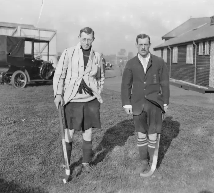 Framed Print : England versus Australia, Mens hockey at Merton Abbey C L Spackman ( English Captain ) Framed Print : England versus Australia, Mens hockey at Merton Abbey C L Spackman ( English Captain )