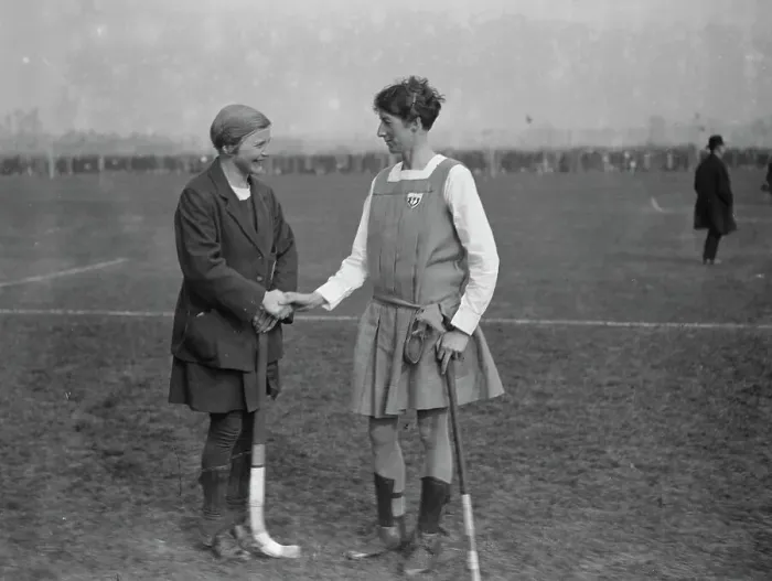 Framed Print : England versus Scotland, ladies hockey at Merton Abbey. Miss K Doman ( England ) Framed Print : England versus Scotland, ladies hockey at Merton Abbey. Miss K Doman ( England )