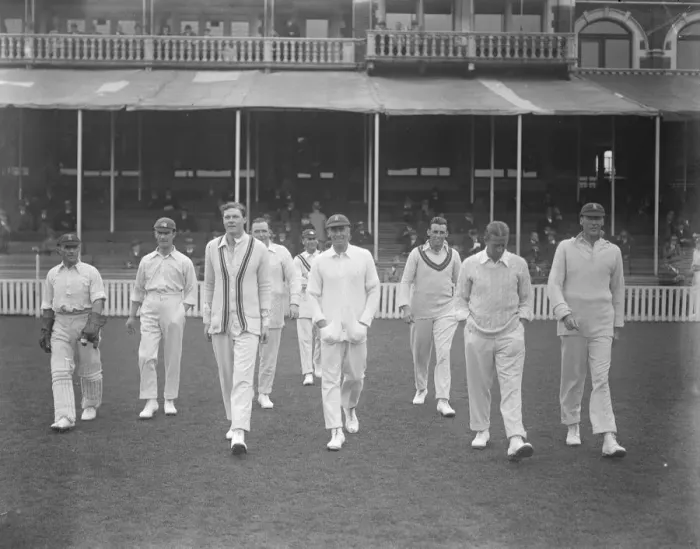 Framed Print : The English test match players for Australia in the field Ten English Test match players Framed Print : The English test match players for Australia in the field Ten English Test match players