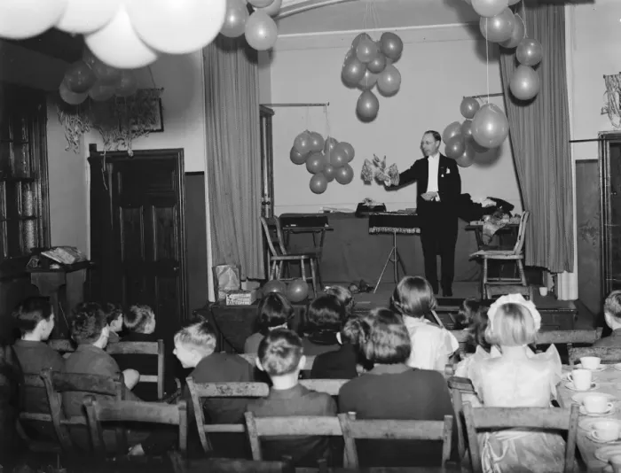 Framed Print : Entertainment at the Conservative Party meeting in Lamorbey, Kent. 1937 Framed Print : Entertainment at the Conservative Party meeting in Lamorbey, Kent. 1937