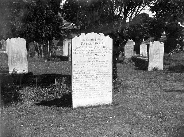 Epitaph in Crayford, Kent. 1933