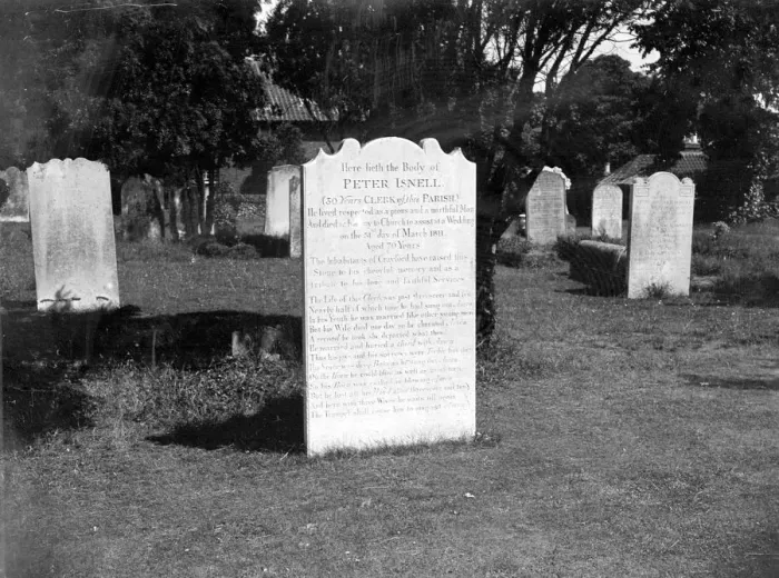 Framed Print : Epitaph in Crayford, Kent. 1933 Framed Print : Epitaph in Crayford, Kent. 1933
