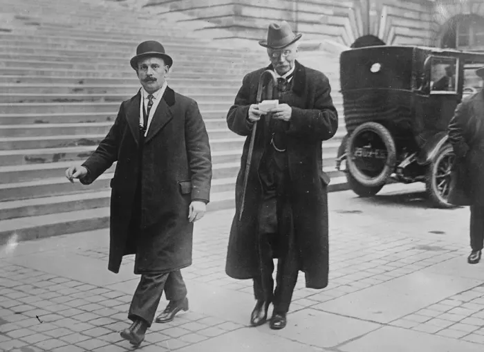 Framed Print : Ernest Judge before the French Magistrates M Ernest Judet ( right ) who is charged Framed Print : Ernest Judge before the French Magistrates M Ernest Judet ( right ) who is charged