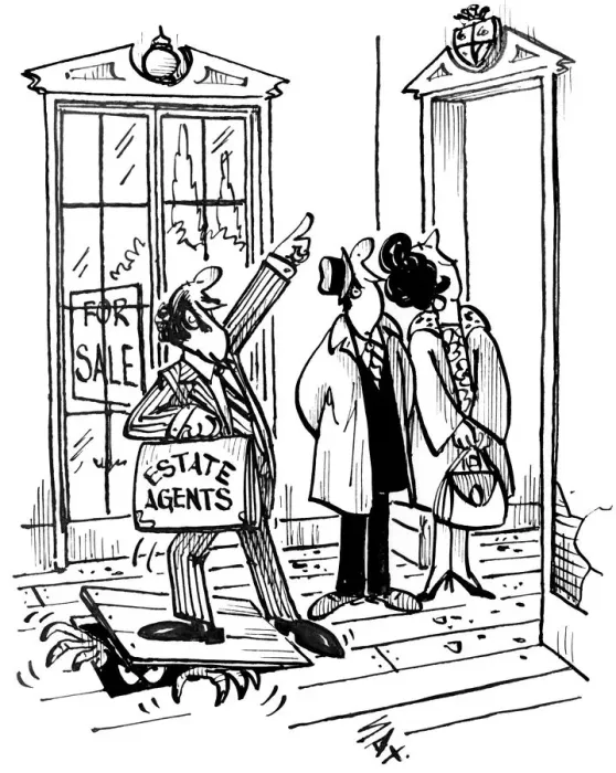 Framed Print : Estate Agents - new home. Cartoon by Sax Usually paying little or no attention to Framed Print : Estate Agents - new home. Cartoon by Sax Usually paying little or no attention to