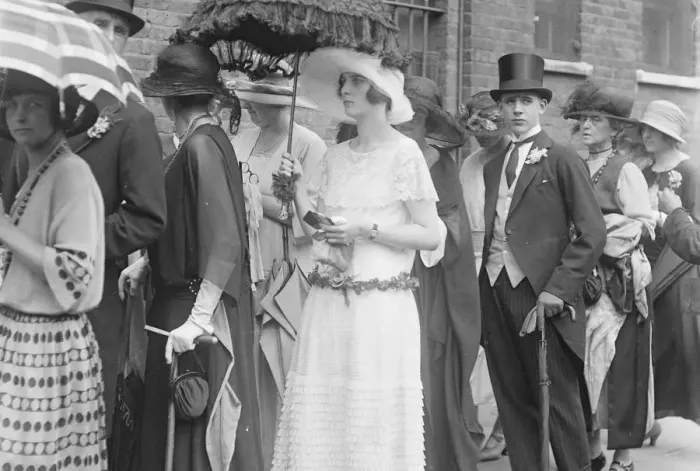 Framed Print : At Eton and Harrow cricket match at Lords, London Lady Mary Thynne waiting in Framed Print : At Eton and Harrow cricket match at Lords, London Lady Mary Thynne waiting in