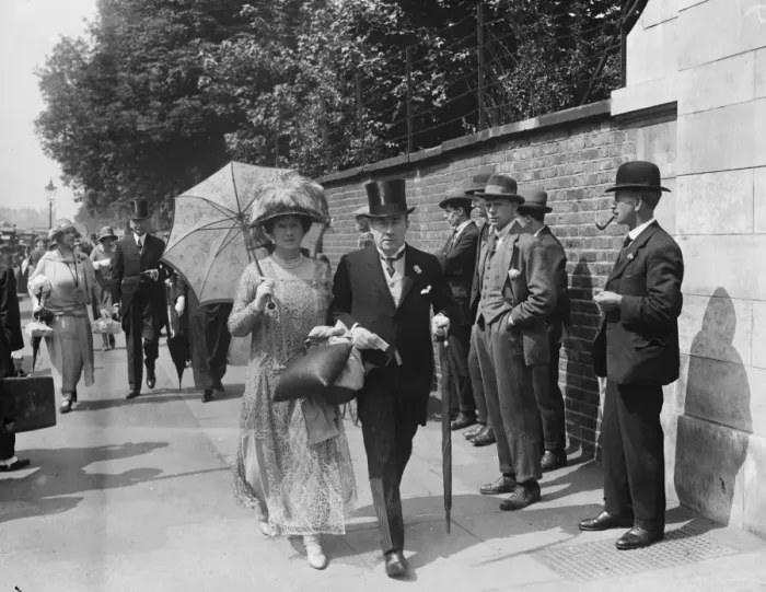 Framed Print : Eton versus Harrow match at Lords. Mr and Mrs Stanley Baldwin who made sure of
