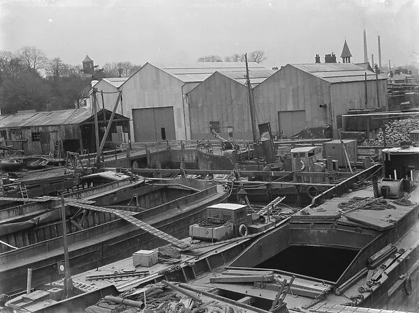 The Everard Docks in Greenhithe, Kent. 1937