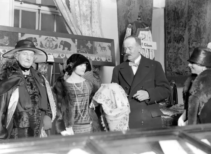 Framed Print : Exhibition at the royal school of needlework. Left to right - Duchess of Wellington Framed Print : Exhibition at the royal school of needlework. Left to right - Duchess of Wellington